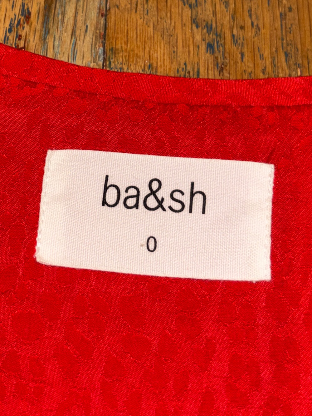 ba&sh Red Tonal Pattern Blouse – Size 4 - Picture 2 of 11